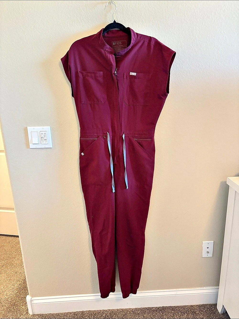 FIGS Rafaela Jogger ScrubJumpsuit Purple Small